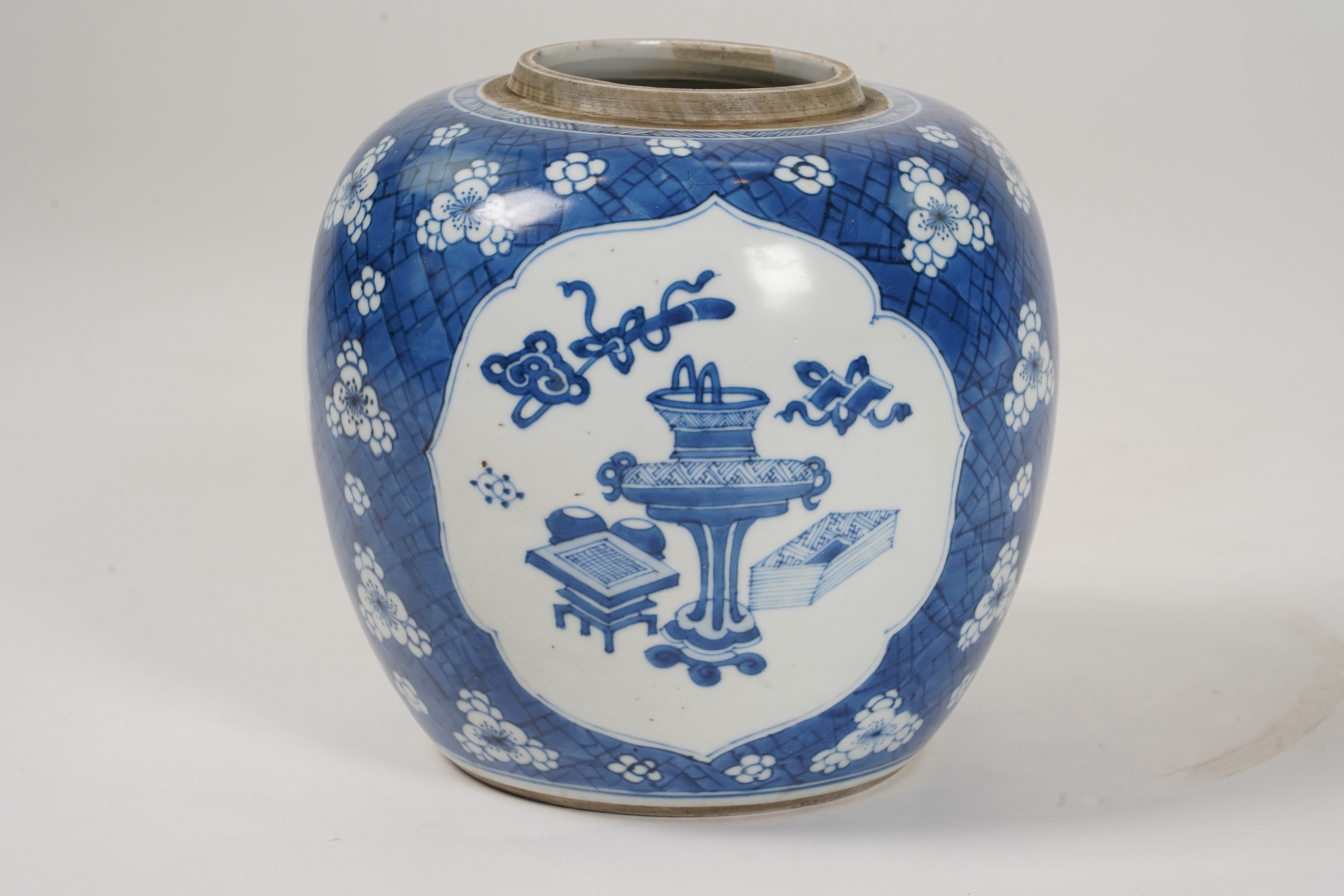 A Chinese blue and white ‘antiques’ jar, Kangxi period (1662-1722)